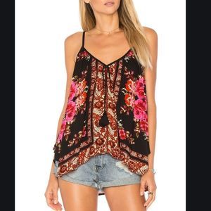 Band of Gypsies S floral scarf print cami top